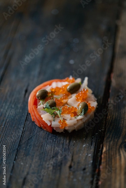 Obraz tartare di pesce crudo