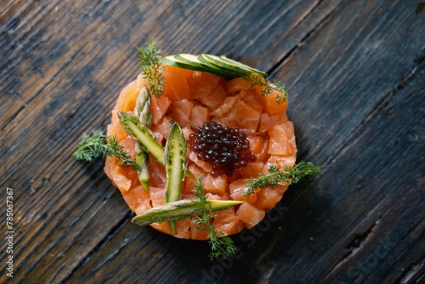 Obraz tartare di pesce crudo