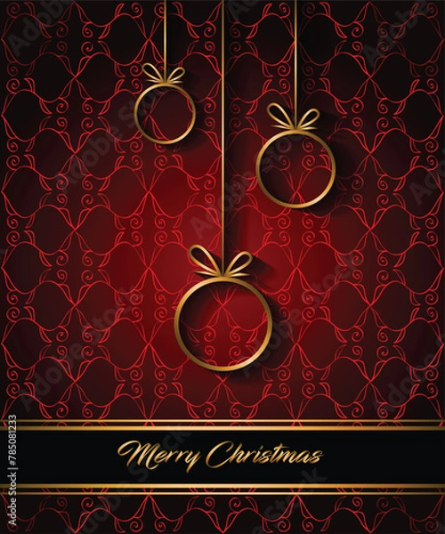 Obraz 2025 Merry Christmas background for your seasonal invitations, festival posters, greetings cards. 