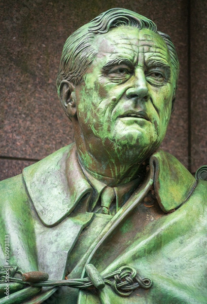 Obraz Neil Estern's sculpture of Franklin Roosevelt and his dog Fala at the Franklin Delano Roosevelt Memorial, Presidential memorial in Washington D.C.