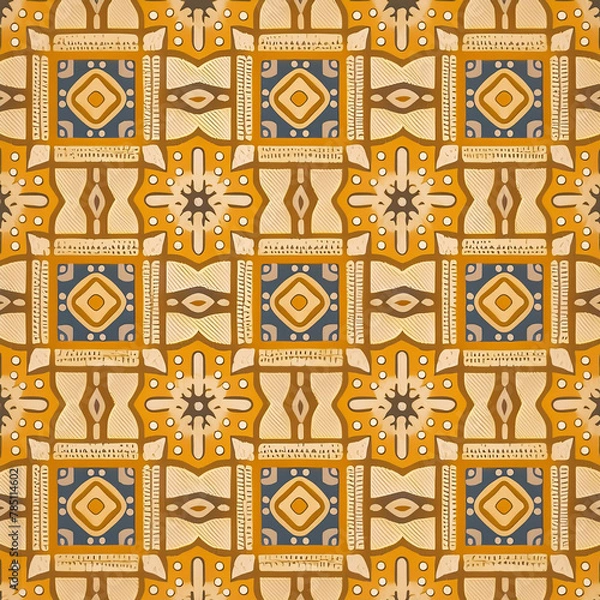 Fototapeta  fabric pattern, seamless pattern,batik cloth