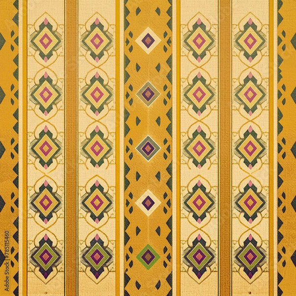 Obraz  fabric pattern, seamless pattern,batik cloth