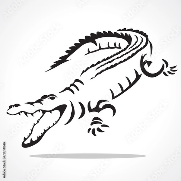 Obraz Grafika krokodyli