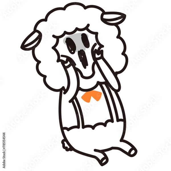 Fototapeta 色加工ok ひつじ素材No.17 恐怖