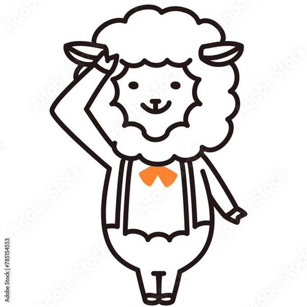 Fototapeta 色加工ok ひつじ素材No.16 了解