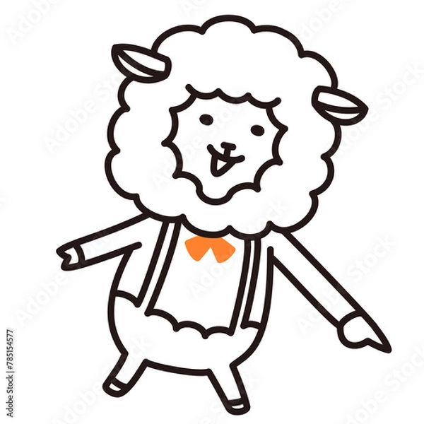 Fototapeta 色加工ok ひつじ素材No.19 こっち_下