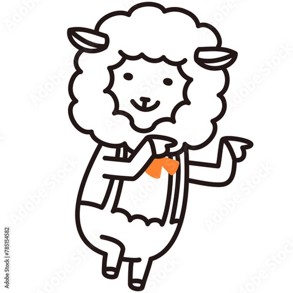 Fototapeta 色加工ok ひつじ素材No.20 これこれ