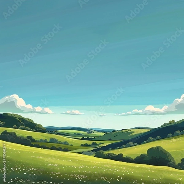 Obraz landscape with mountains and blue sky