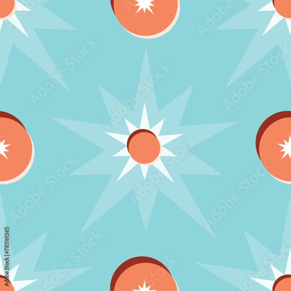 Obraz Vector light blue seamless pattern background: Blue Sky Dots.