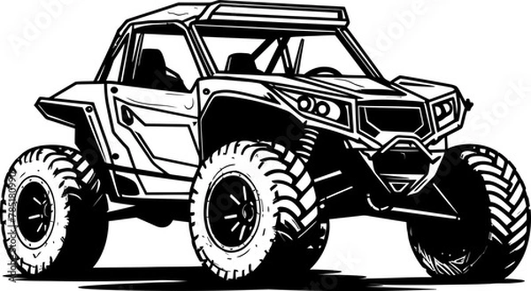 Fototapeta Adventure Cruiser UTV Vector Design Trail Conqueror Off Road Vehicle Symbol