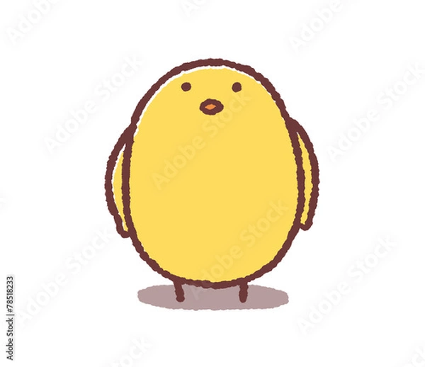 Fototapeta 直立不動ヒヨコ