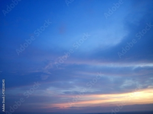 Obraz Gold and Blue Clouds