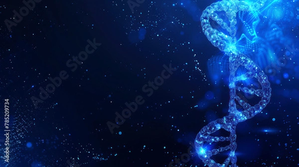 Fototapeta background digital visual screen of DNA futuristic for digital and print 