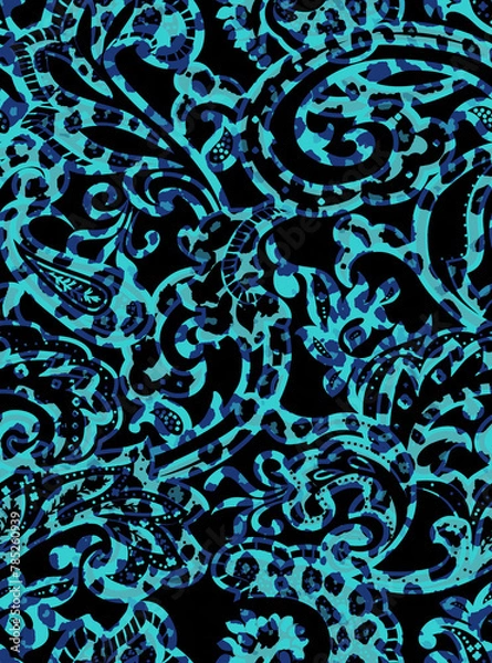 Fototapeta effect design pattern for digital textile print cover bed sheet graphic and all type print