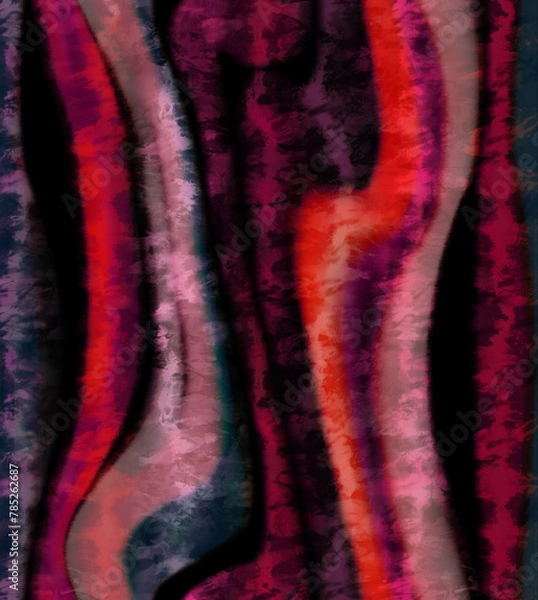 Fototapeta Floral pattern of intertwined intricate abstract elements, green and yellow. Abstract leaf design, illustration background crafted for textile or print. Seamless pattern