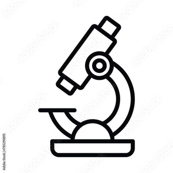 Fototapeta microscope icon line vector design 