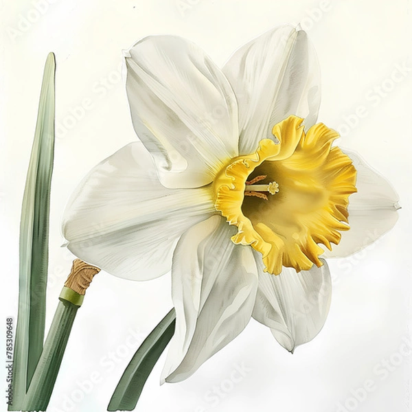 Obraz daffodil flower isolated on white