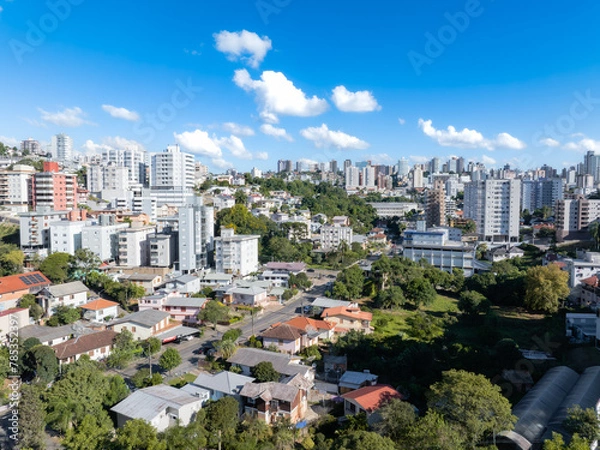 Fototapeta Imagem aérea de Bento Gonçalves RS também conhecida como Cruzinha e Colônia Dona Isabel.