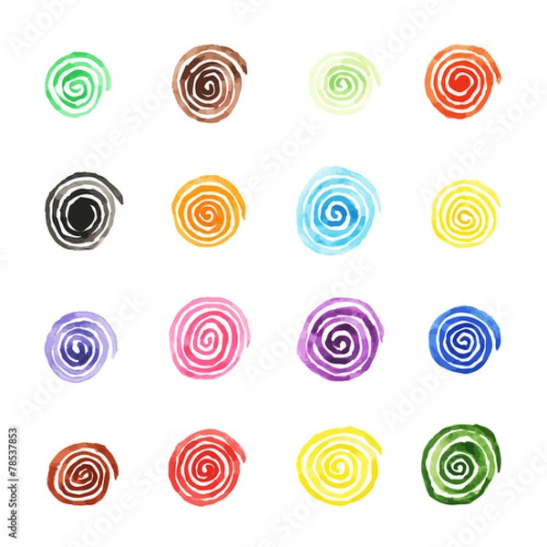 Obraz Handpaint watercolor vector background.