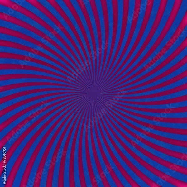 Obraz Red swirl on blue background