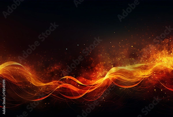 Fototapeta Ruban de feu et d'étincelles
