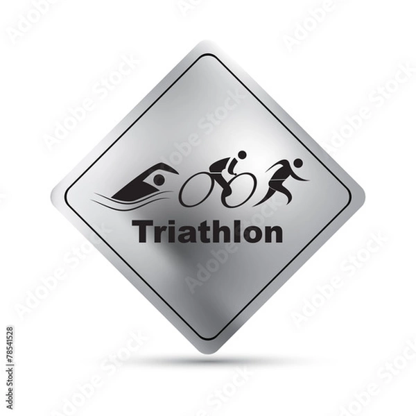 Fototapeta Vector triathlon sign