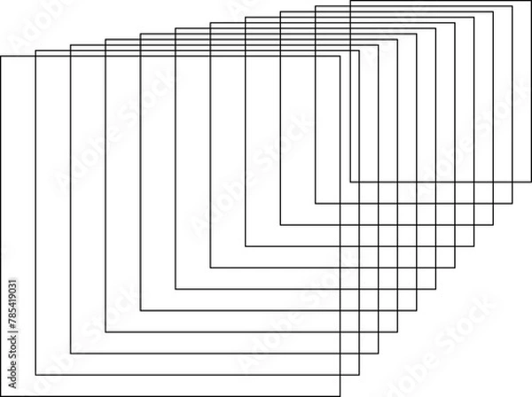 Fototapeta Square line dynamic shape. Geometric design elements