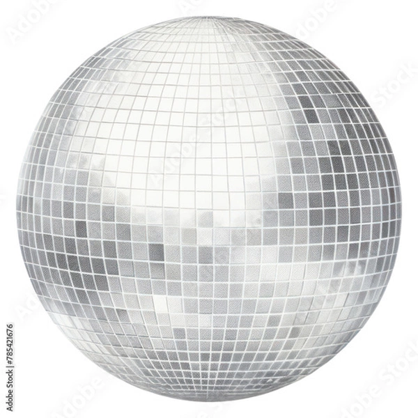 Fototapeta PNG Disco ball sphere white background pattern