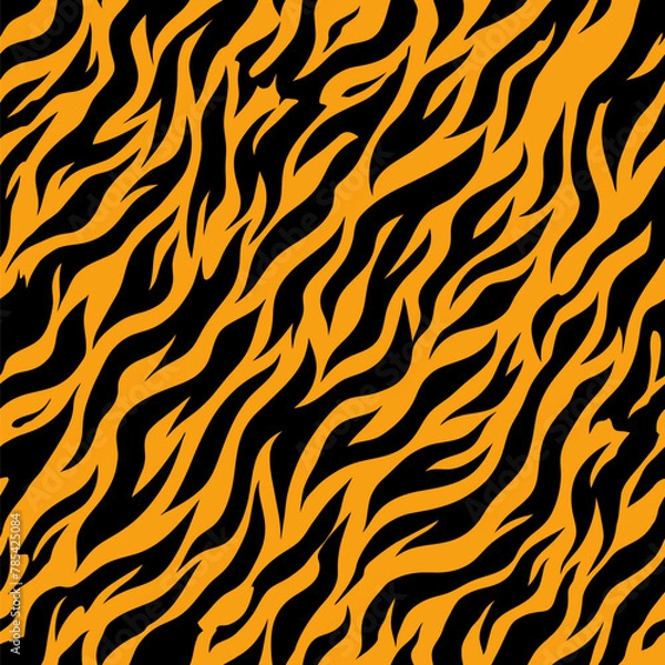 Fototapeta Abstract tiger art seamless pattern.