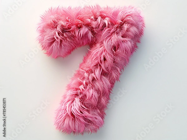 Obraz Digital 7 design with 3D plush texture
