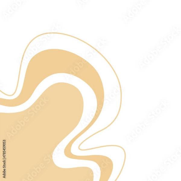 Fototapeta abstract wavy background. abstract yellow background. soft yellow fluid background. soft yellow wavy background with lines. soft liquid wave. cute wavy shape element.