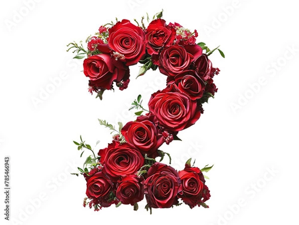 Obraz number two made roses