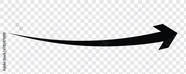 Fototapeta Long arrow vector icon. Black horizontal double arrow. Vector design. 22.11.