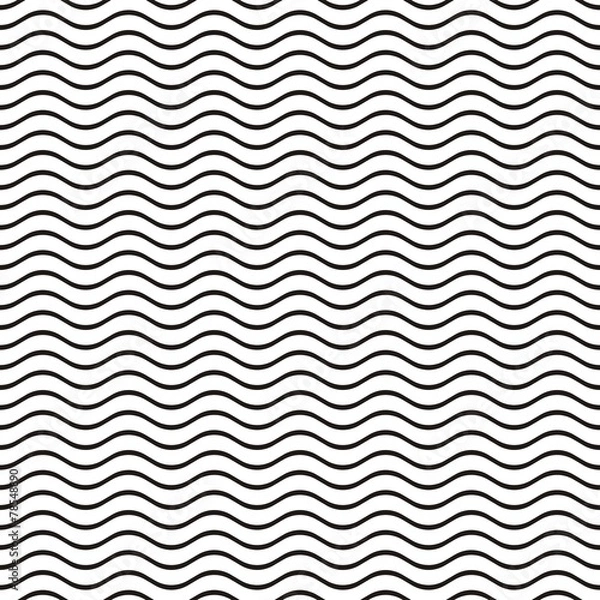 Fototapeta Seamless wavy line pattern