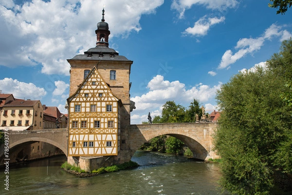 Fototapeta Altes Rathaus in Bamberg Oberfranken Deutschland