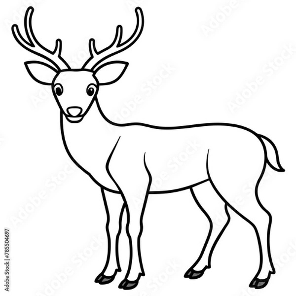 Fototapeta       Deer  vector illustration style.
