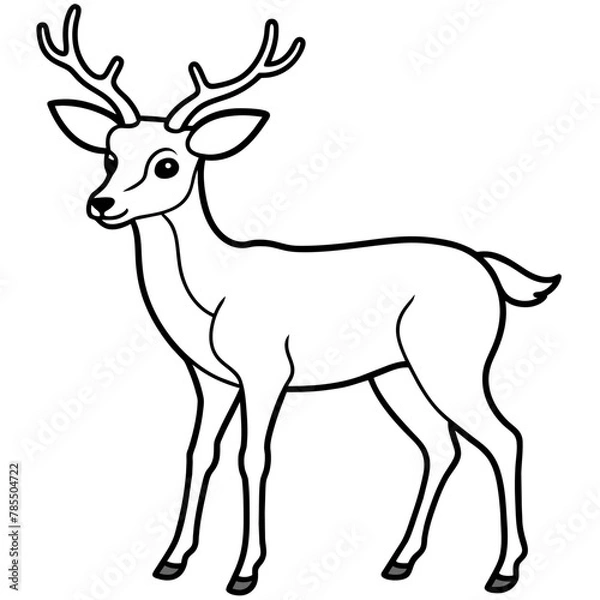 Fototapeta       Deer  vector illustration style.
