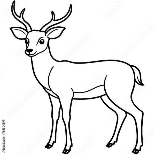 Fototapeta       Deer  vector illustration style.
