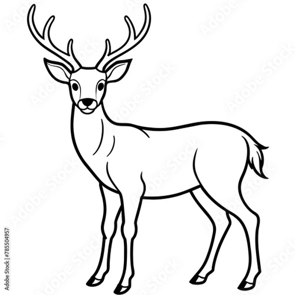 Fototapeta       Deer  vector illustration style.
