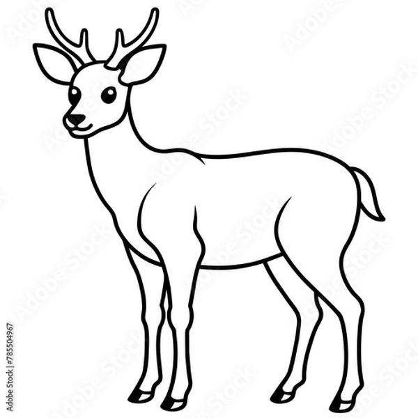 Fototapeta       Deer  vector illustration style.
