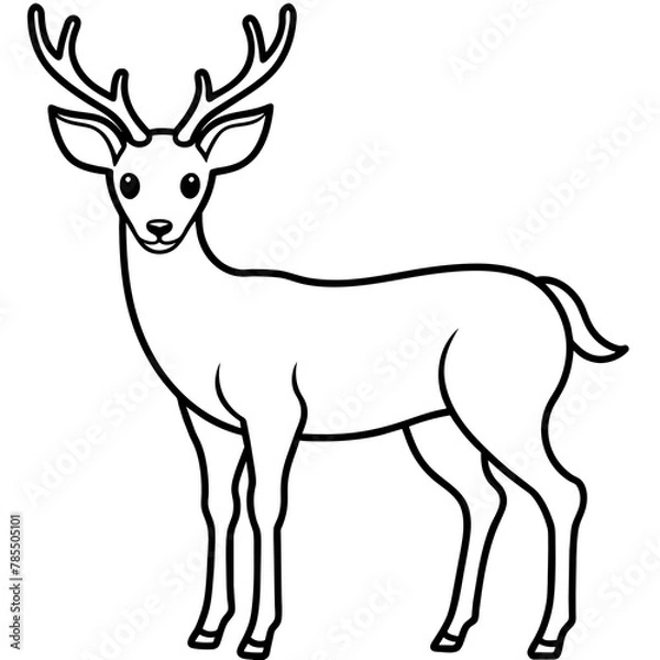 Fototapeta       Deer  vector illustration style.

