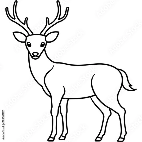Fototapeta       Deer  vector illustration style.
