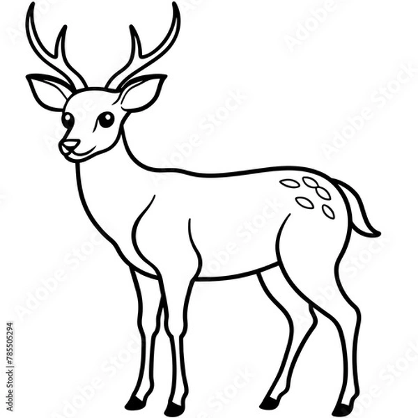 Fototapeta       Deer  vector illustration style.
