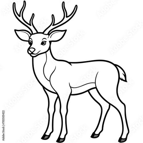 Fototapeta       Deer  vector illustration style.
