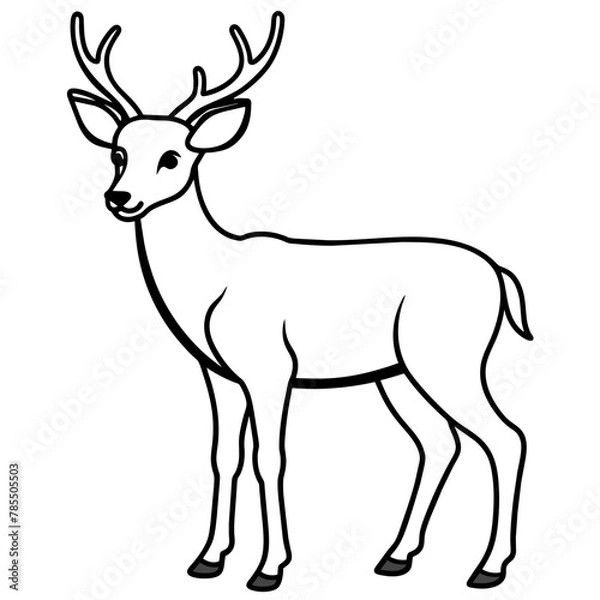 Fototapeta       Deer vector illustration style.
