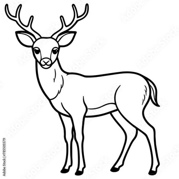 Fototapeta       Deer vector illustration style.
