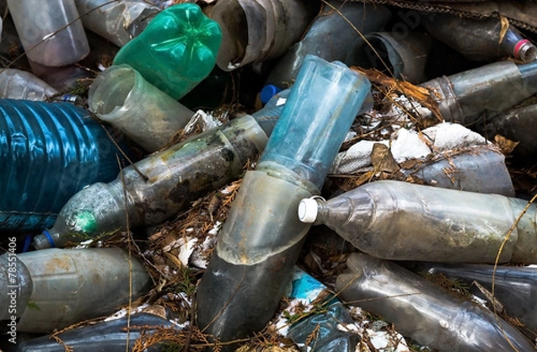 Obraz garbage the obsolete plastic bottles