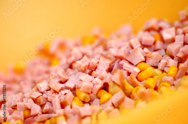 Fototapeta Sliced ham background