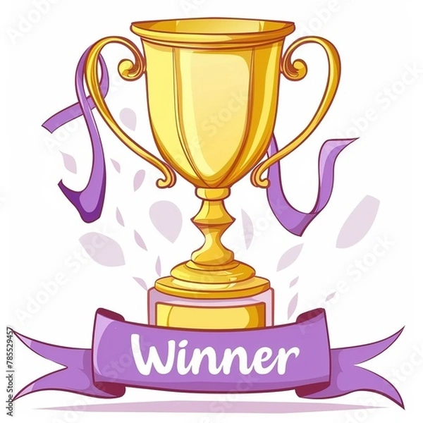 Fototapeta a trophy with the word winner on it