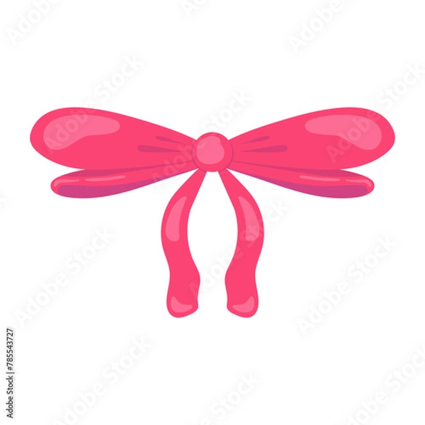 Fototapeta Ribbon bow. Bow for design, for decoration, for gift wrapping. Vector illustration on white background
